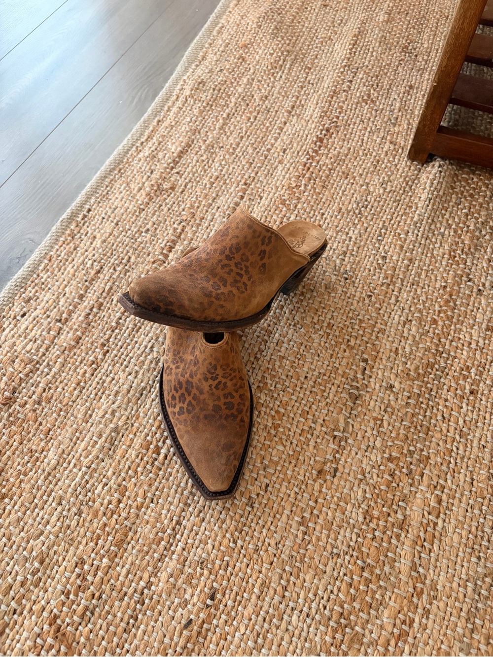 Old Gringo Brown Leopard-Print Leather Mule Slides